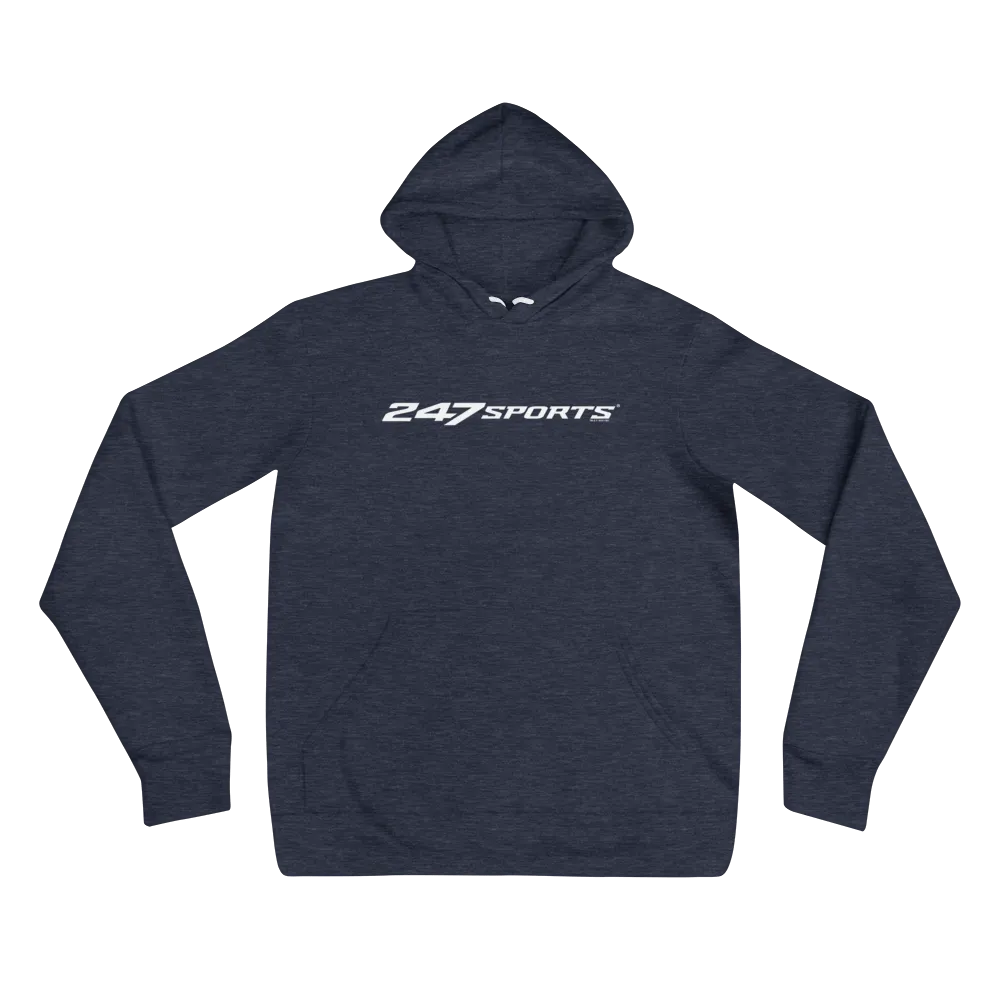 247Sports Logo White Adult Fleece Hooded Sweatshirt