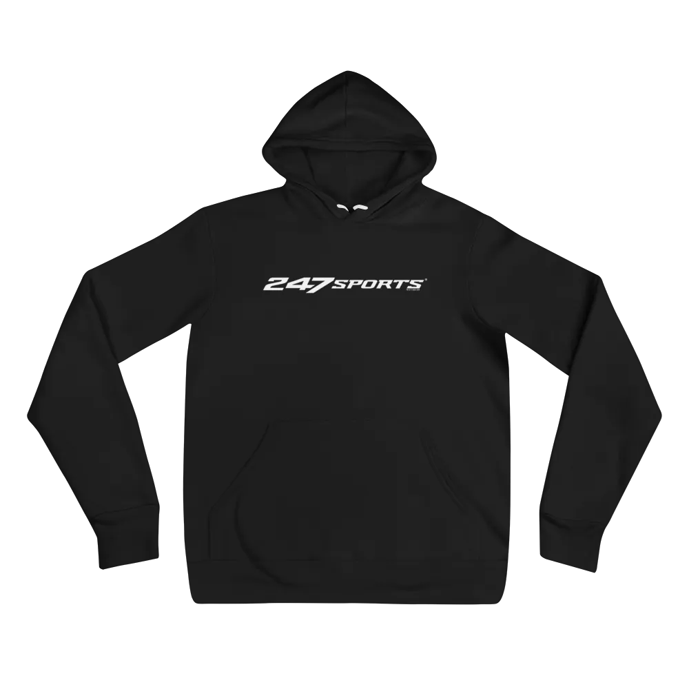 247Sports Logo White Adult Fleece Hooded Sweatshirt