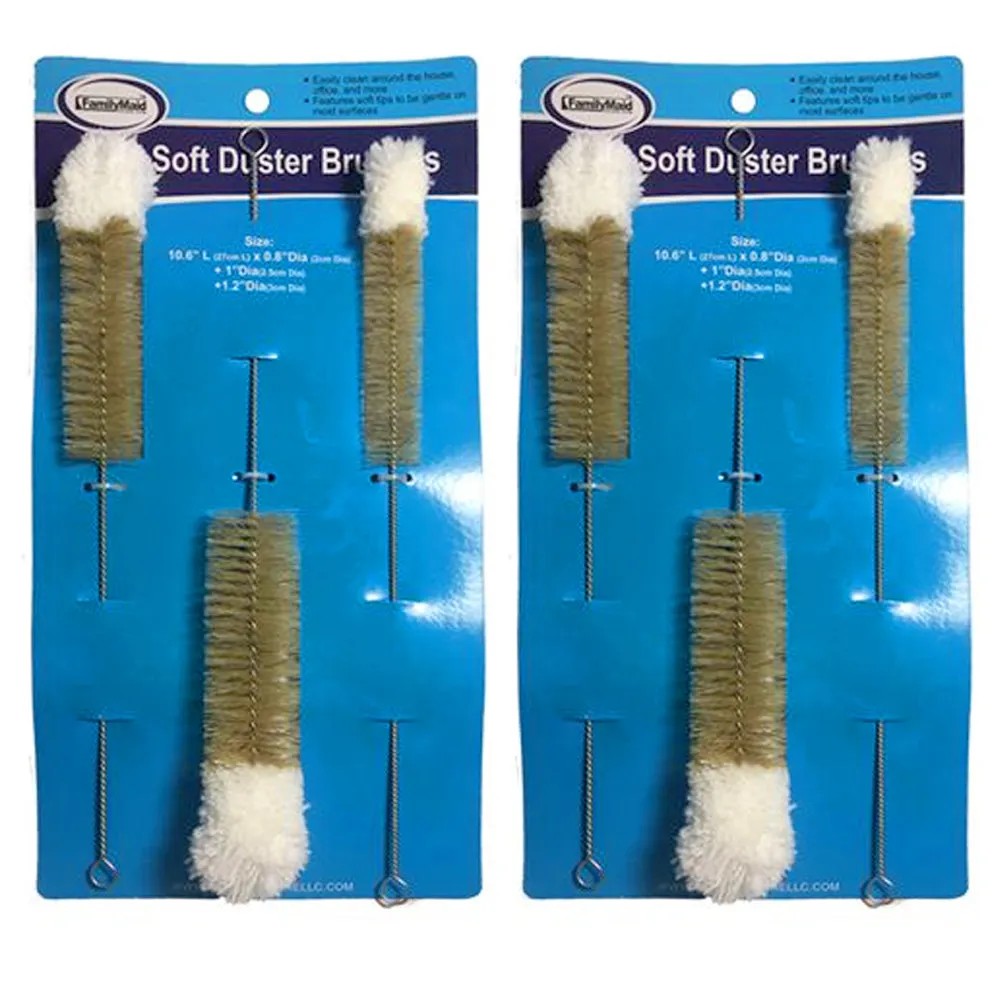 6 Bottle Cleaner Brush Cotton Soft Tip Prevent Scratches Small Long Brush Glass
