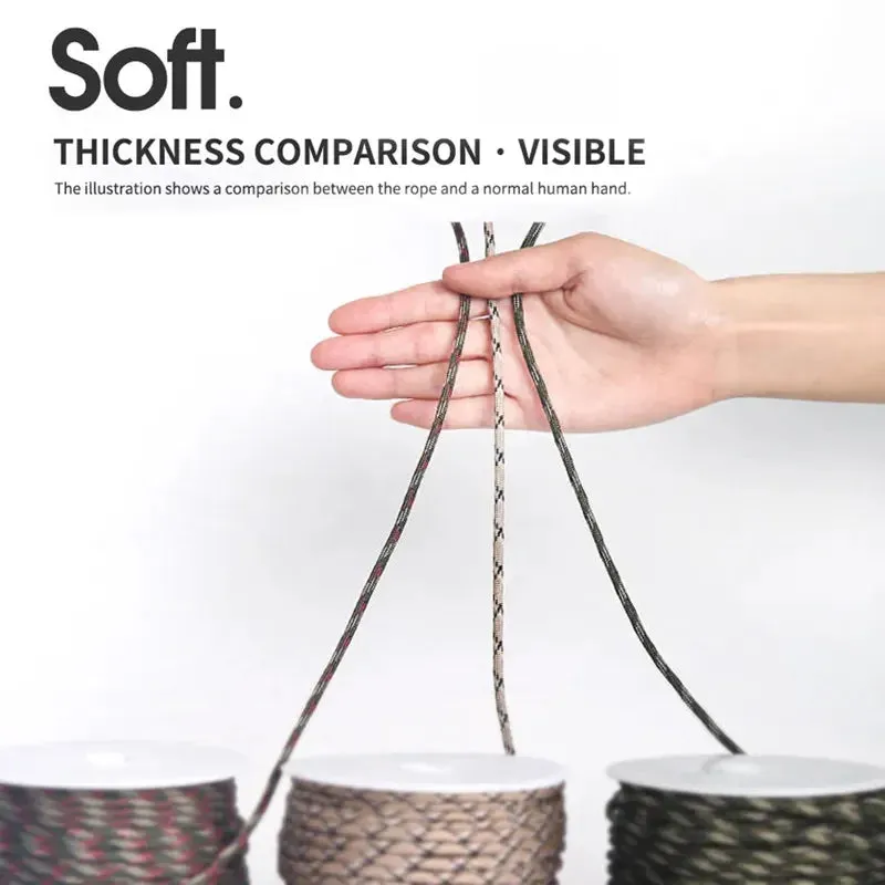 7 Core 550 Paracord Cord 5 8 16 31 m Dia. 4mm Outdoor Camping Survival Lanyard Parachute Rope Hiking Tent Accessories