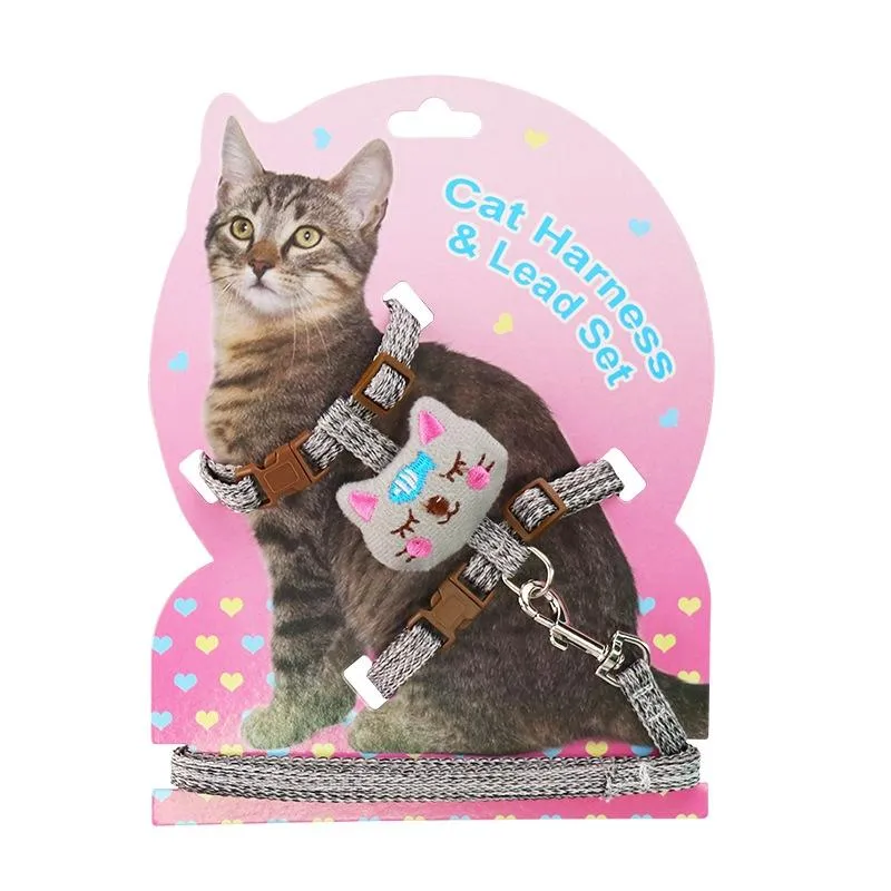 Adjustable Anti Escape Cat Leash Comfy L Size