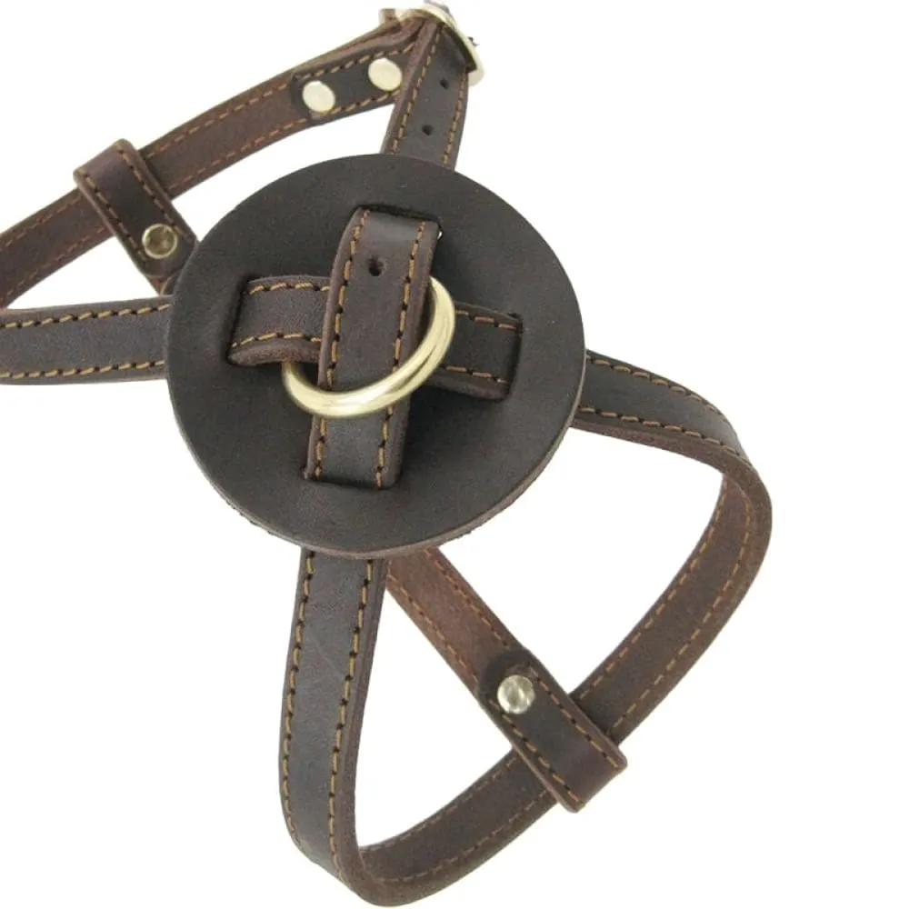 Adjustable Strap Cross Design Leather Harness
