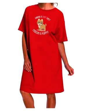 Adult Night Shirt Dress for Rescue A Puppy