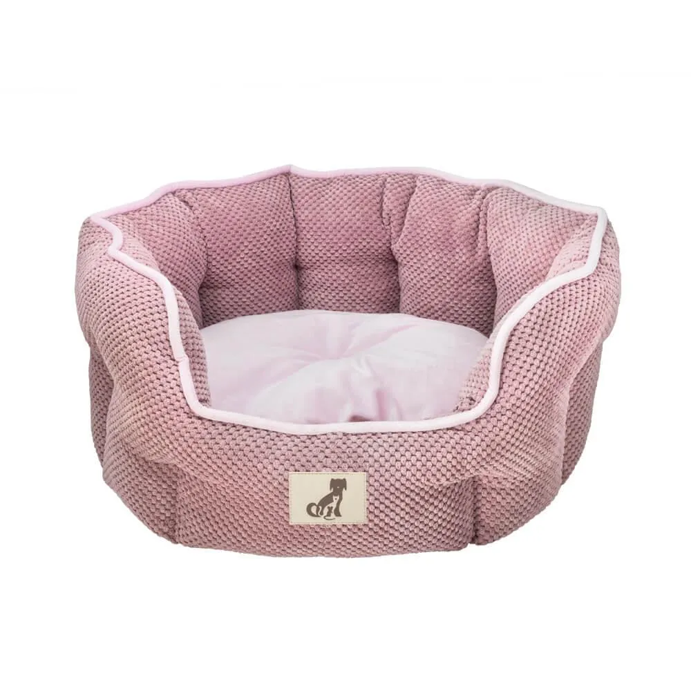 Alfie - Pink Soft Dog Bed  - Size S/M/L