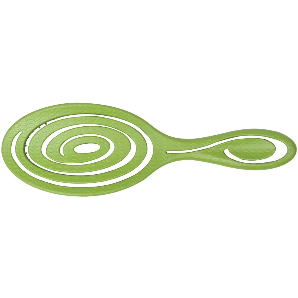 Bass Brushes Bio-Flex Swirl Detangling Hair Brush For Cats & Dogs (Green)