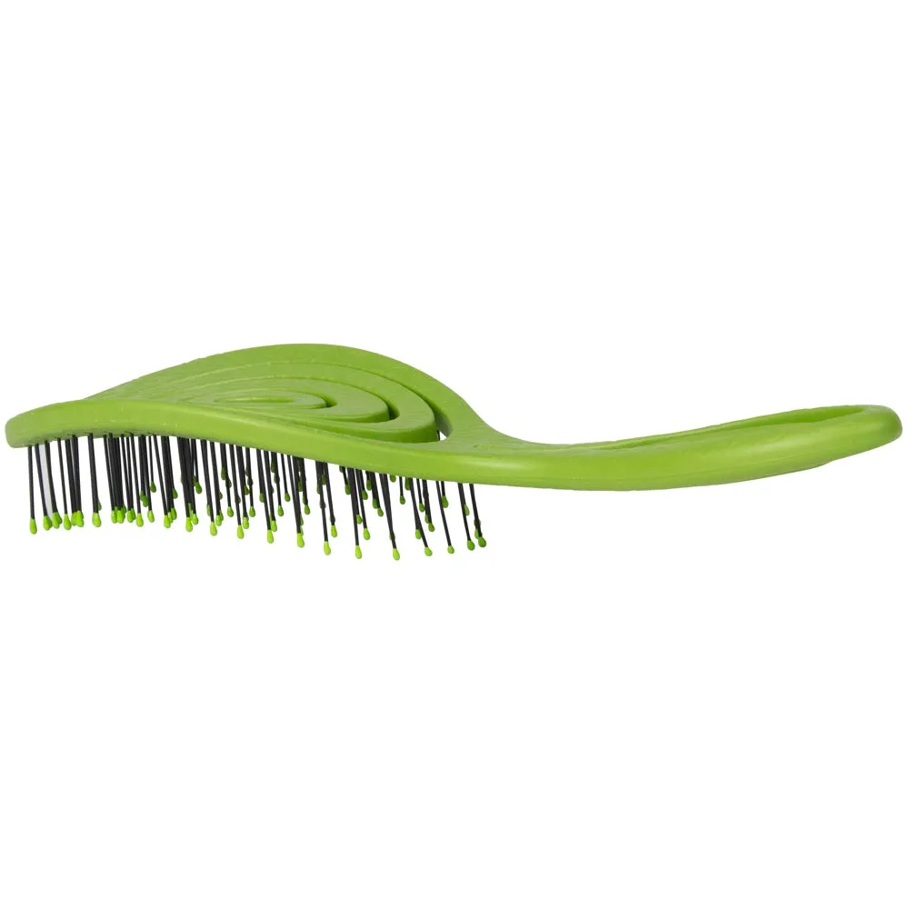 Bass Brushes Bio-Flex Swirl Detangling Hair Brush For Cats & Dogs (Green)