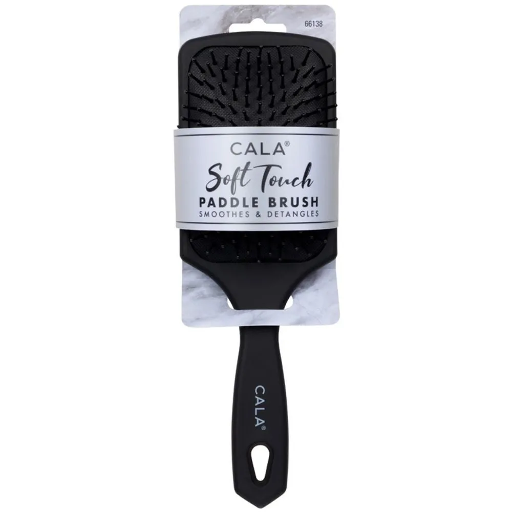 Cala Soft Touch Paddle Hair Brush (Black)