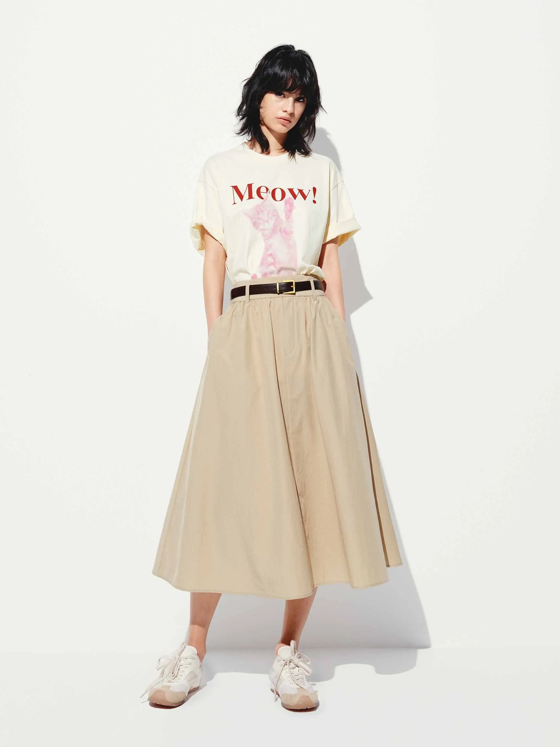 Cat Printed Cotton T-shirt