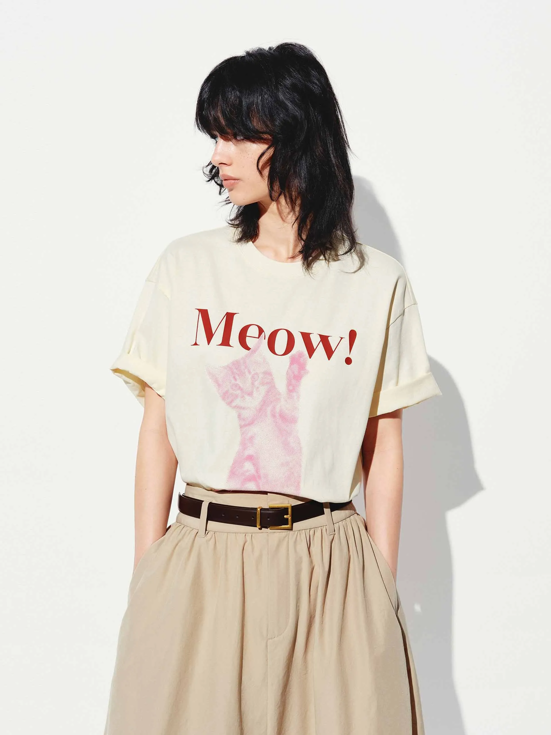 Cat Printed Cotton T-shirt