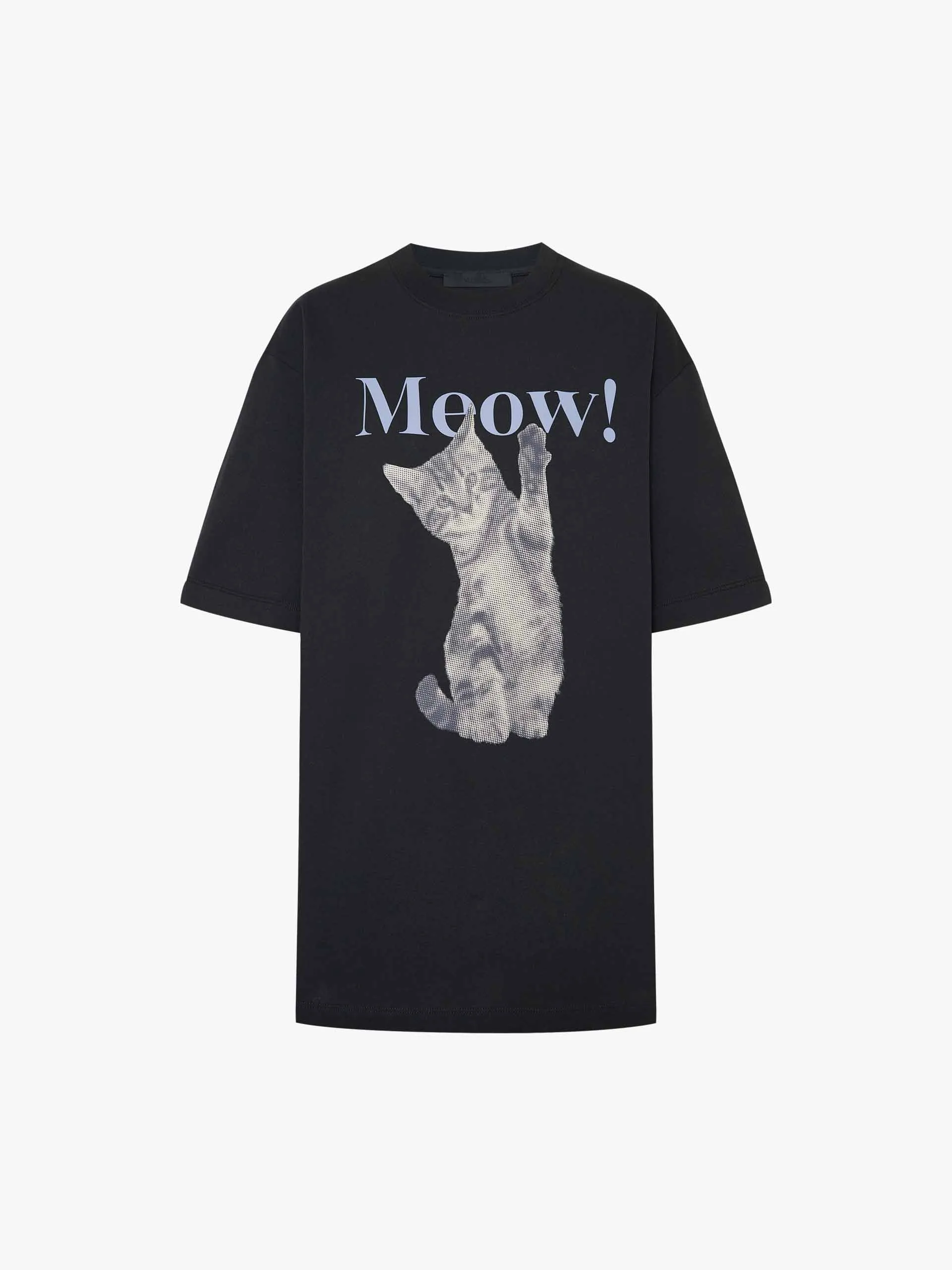 Cat Printed Cotton T-shirt