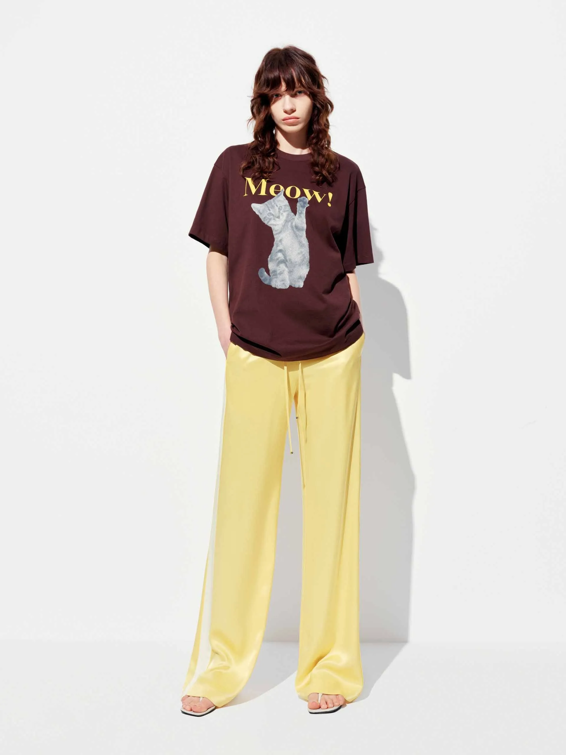 Cat Printed Cotton T-shirt