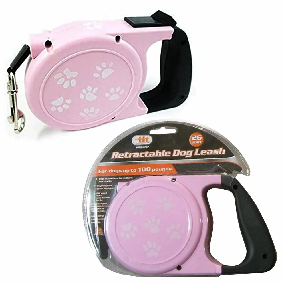 Dog Pet Leash Long Obedience Recall Training Walking Lead 26 Ft Auto Retractable