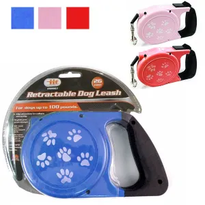 Dog Pet Leash Long Obedience Recall Training Walking Lead 26 Ft Auto Retractable