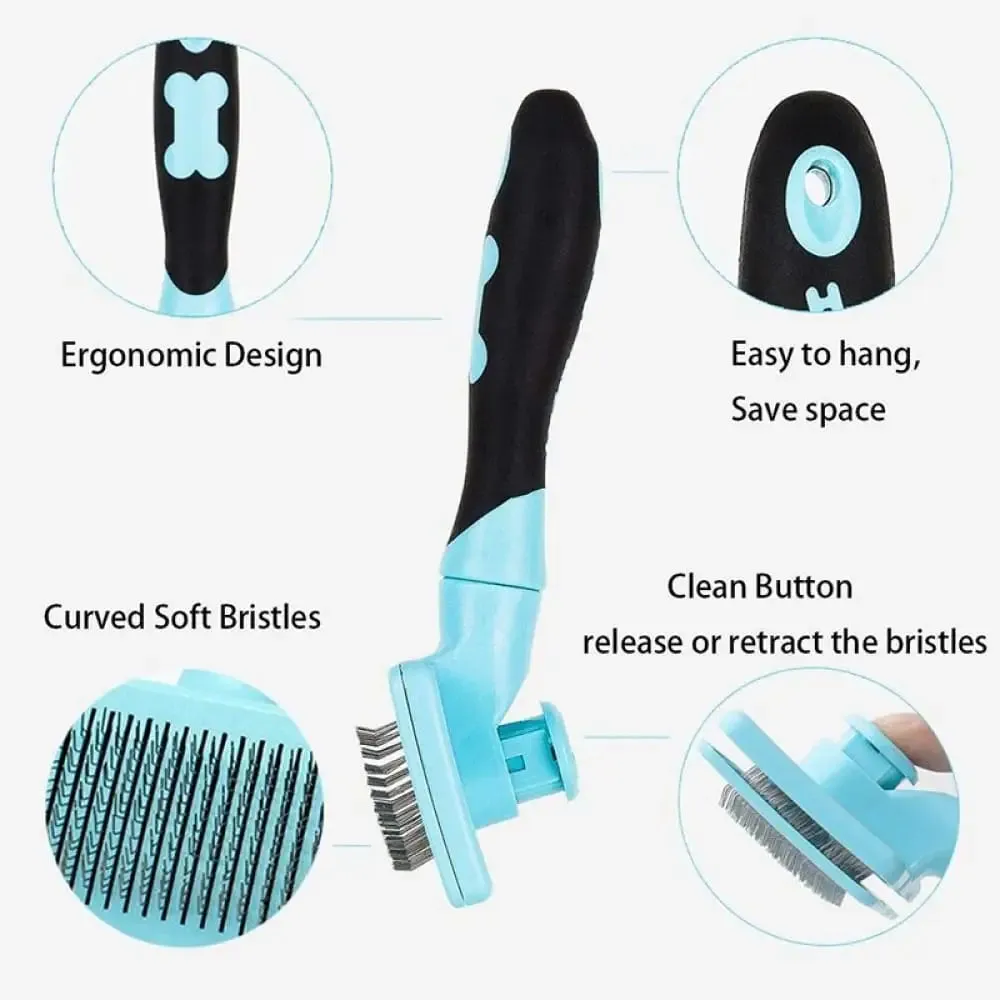 Durable Safe Non-slip Self Cleaning Ergonomic Shedding Slicker Dog Brush
