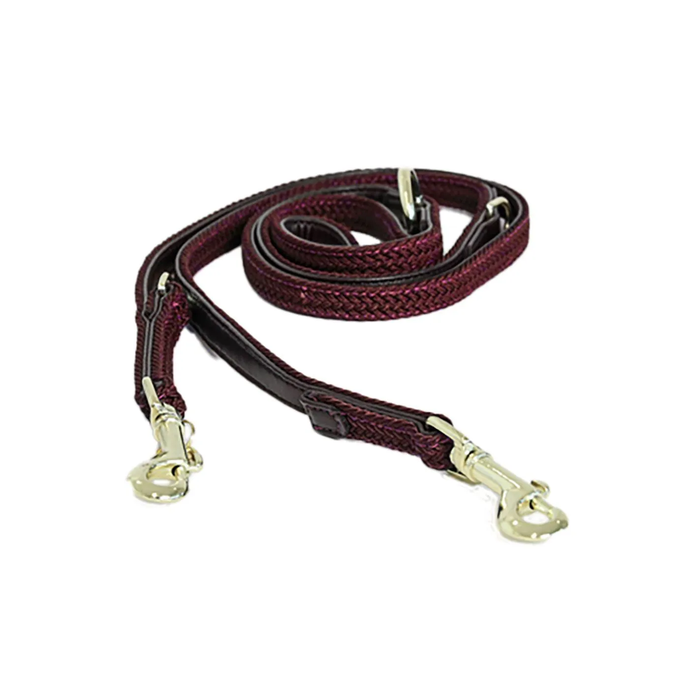 Kentucky Dogwear Plaited Nylon Dog Lead - Bordeaux