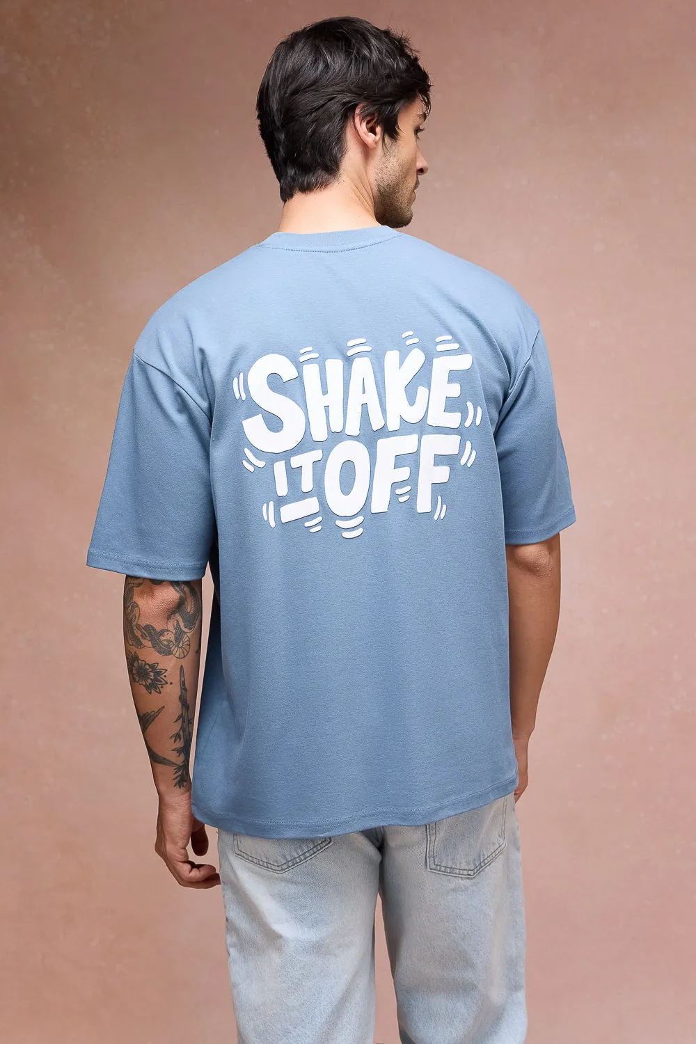 Men's Doggo Over All Blue T-Shirt