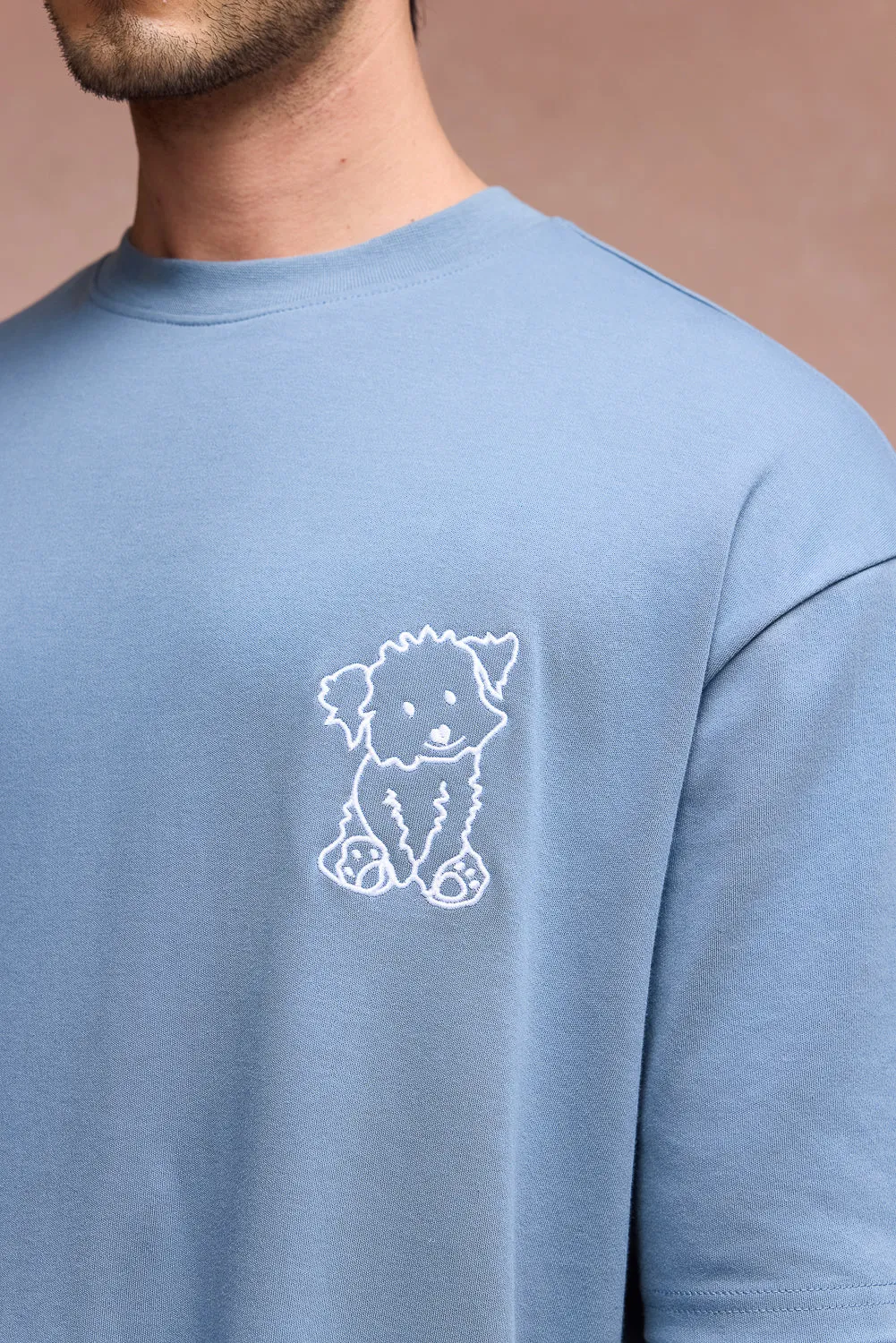 Men's Doggo Over All Blue T-Shirt