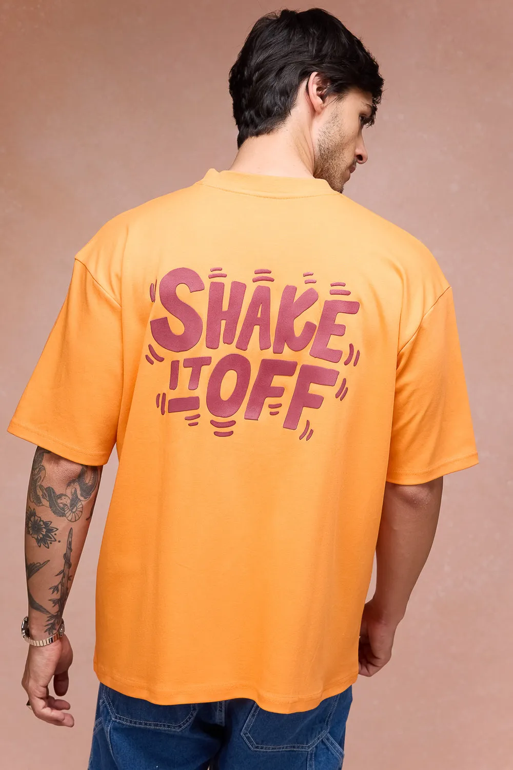 Men's Doggo Over All Orange T-Shirt