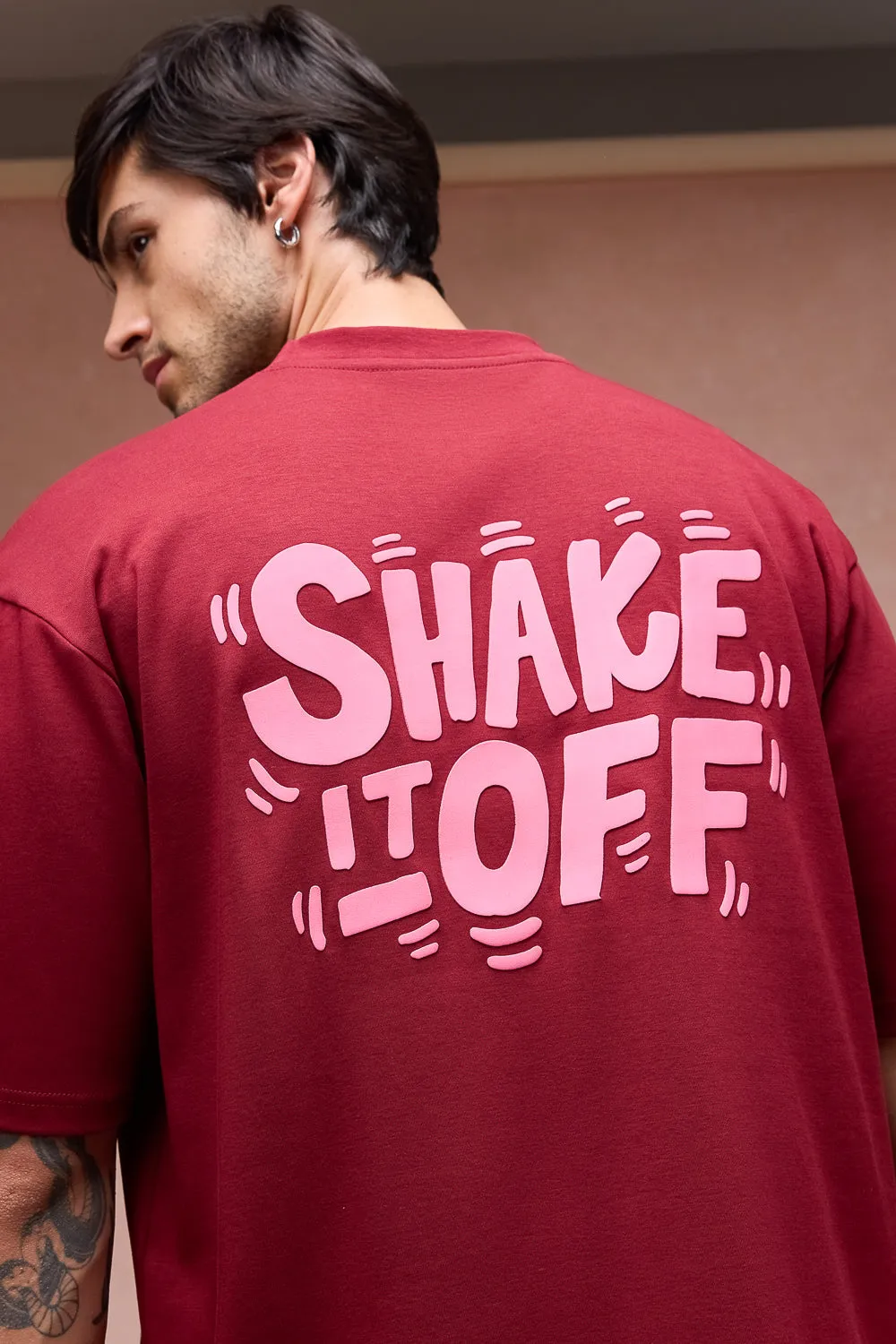 Men's Doggo Over All Red T-Shirt