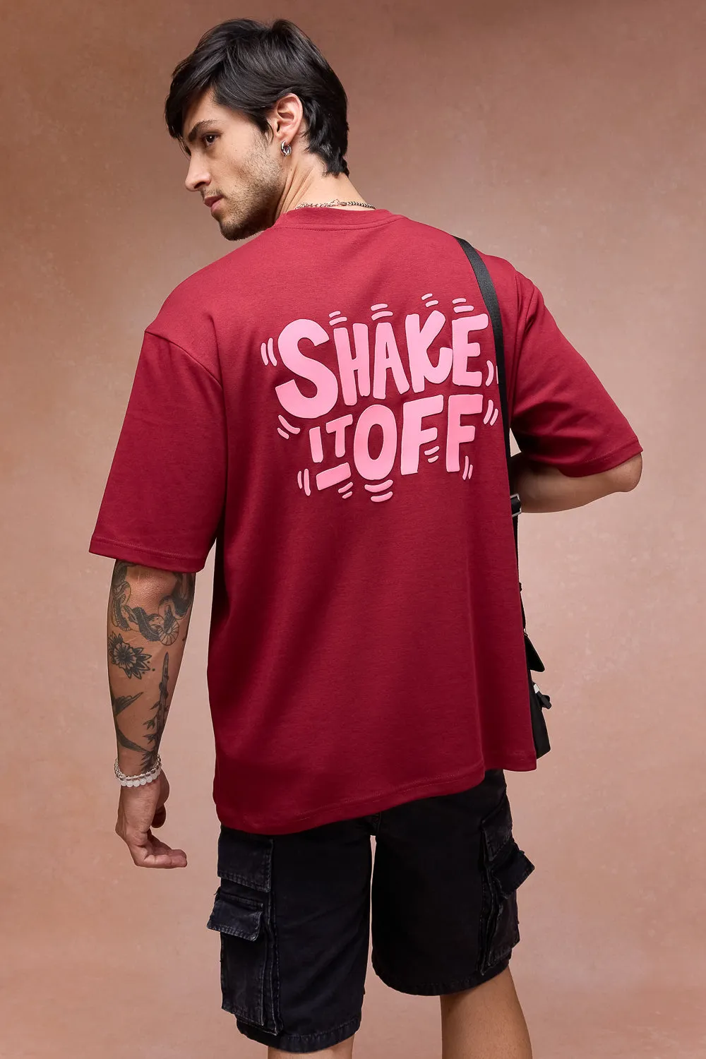 Men's Doggo Over All Red T-Shirt