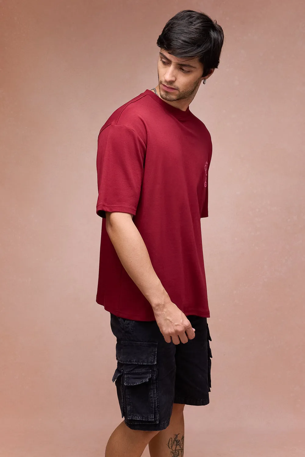 Men's Doggo Over All Red T-Shirt