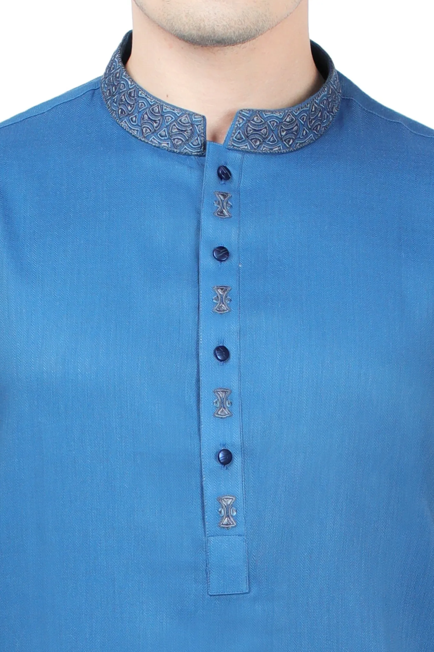Men's Kurta in R-Blue SKU: EA2926-R-BLUE