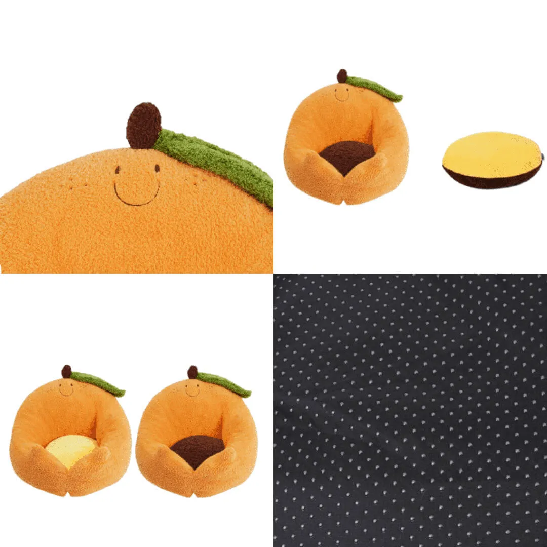 Orange Soft Cat Bed Dog Bed