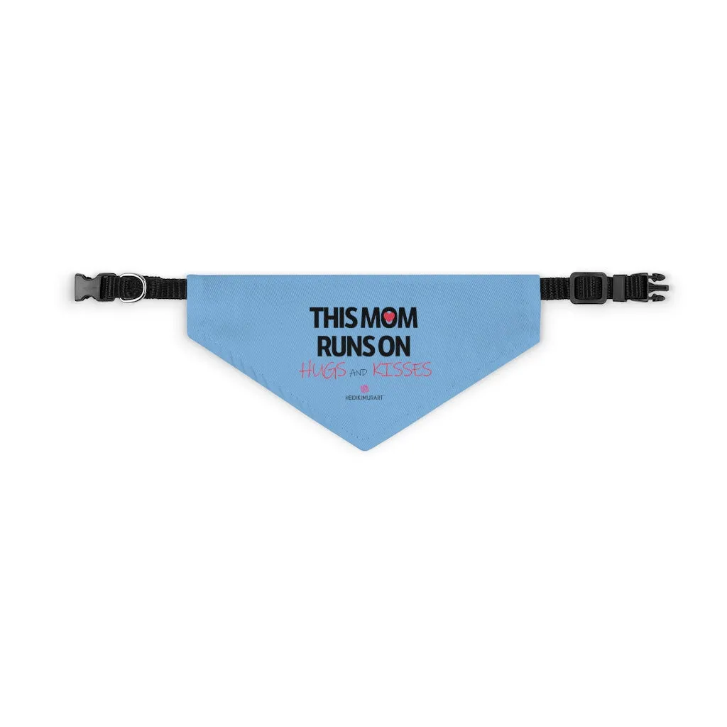 Pastel Blue Pet Bandana Collar, Cool Unique Mother's Day Special For Cat/ Dog Moms-Printed in USA