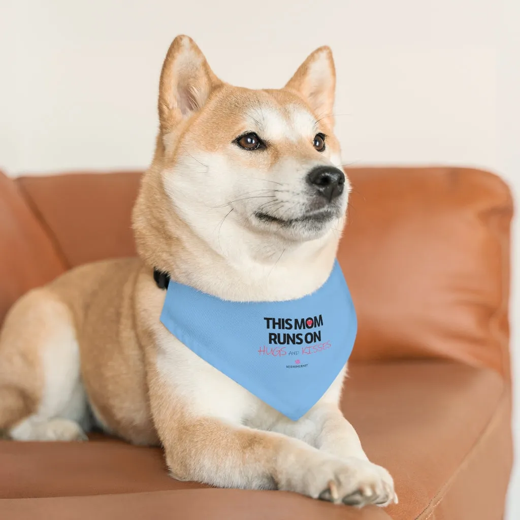 Pastel Blue Pet Bandana Collar, Cool Unique Mother's Day Special For Cat/ Dog Moms-Printed in USA