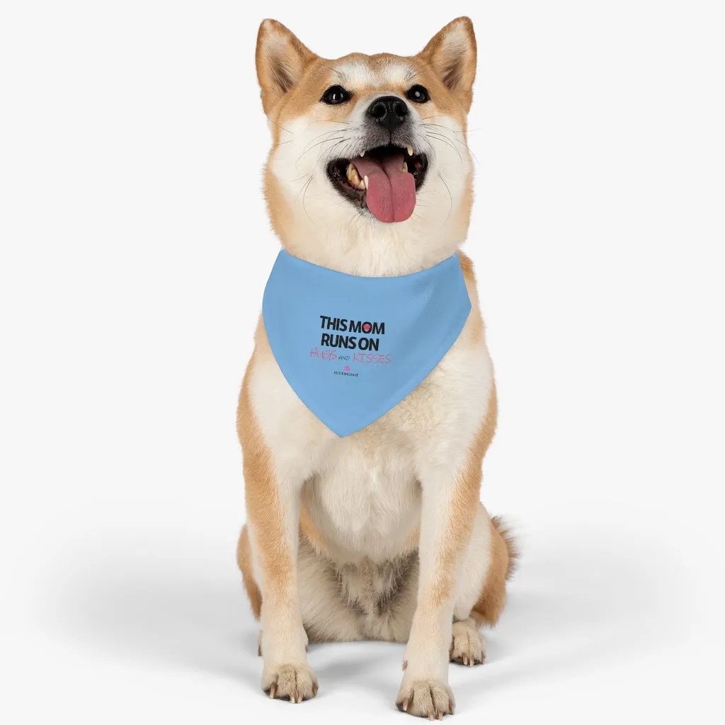 Pastel Blue Pet Bandana Collar, Cool Unique Mother's Day Special For Cat/ Dog Moms-Printed in USA