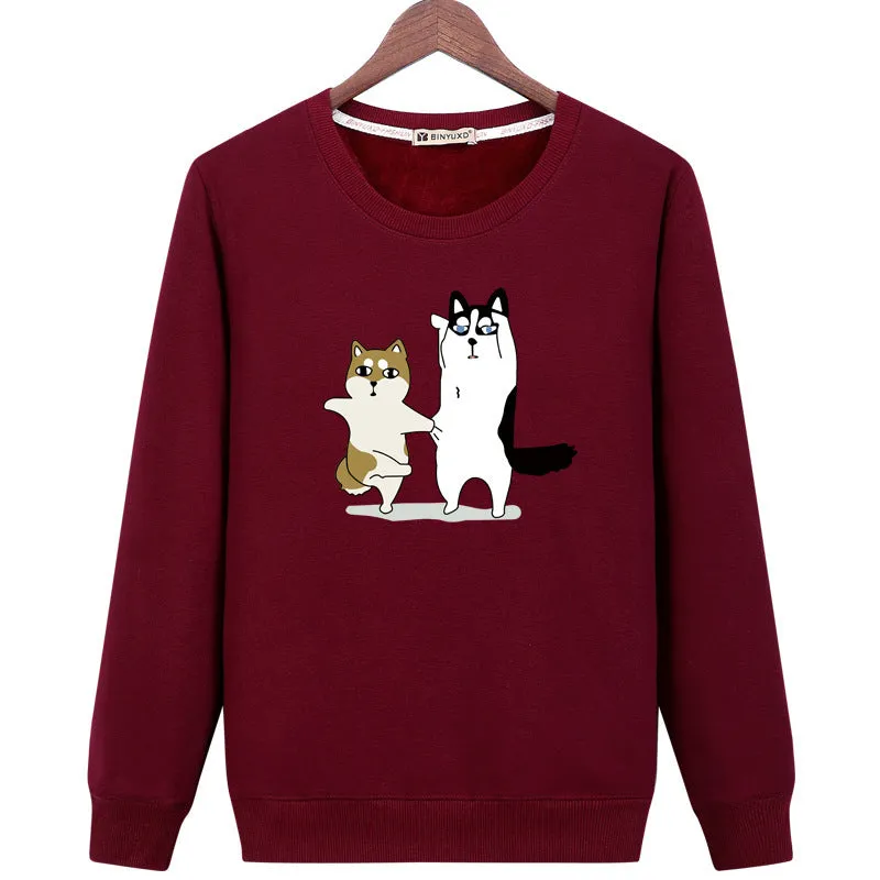 Pet Cat Sweatshirts - Solid Color Pet Cat Series Cat Icon Fashion Fleece Sweatshirt