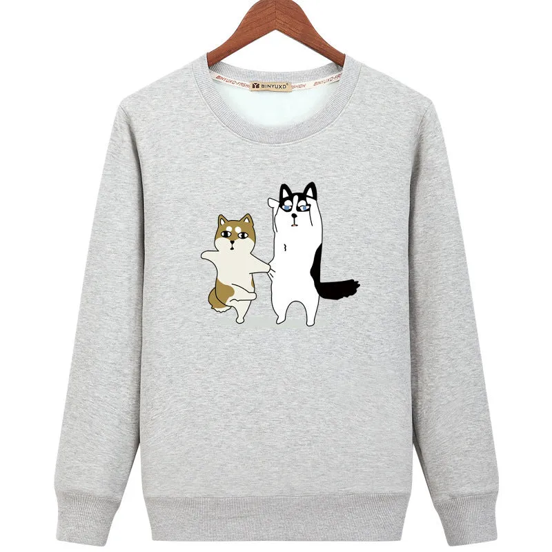 Pet Cat Sweatshirts - Solid Color Pet Cat Series Cat Icon Fashion Fleece Sweatshirt