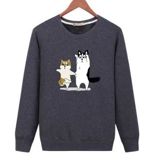 Pet Cat Sweatshirts - Solid Color Pet Cat Series Cat Icon Fashion Fleece Sweatshirt