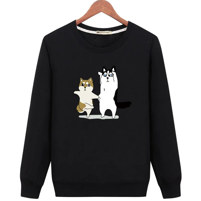 Pet Cat Sweatshirts - Solid Color Pet Cat Series Cat Icon Fashion Fleece Sweatshirt