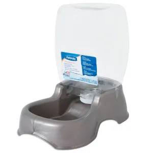 Petmate Pet Caf Gravity Waterer Plastic Water Bowl Dispenser Station, for Cats and Dogs, 0.75 gal, Pearl Tan