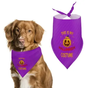 Purple Halloween Costume Pet Bandana for Your Furry Friend