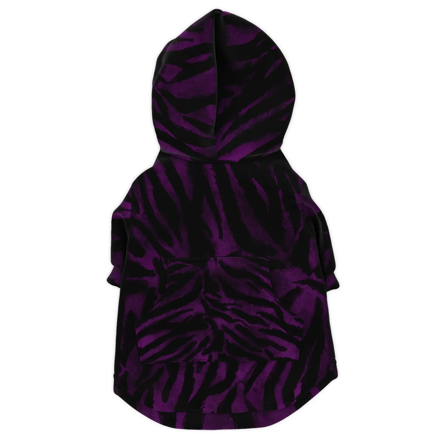 Purple Tiger Dog's Hoodie, Animal Print Best Designer Dog's Hoodie For Small to Extra Large Size Dogs