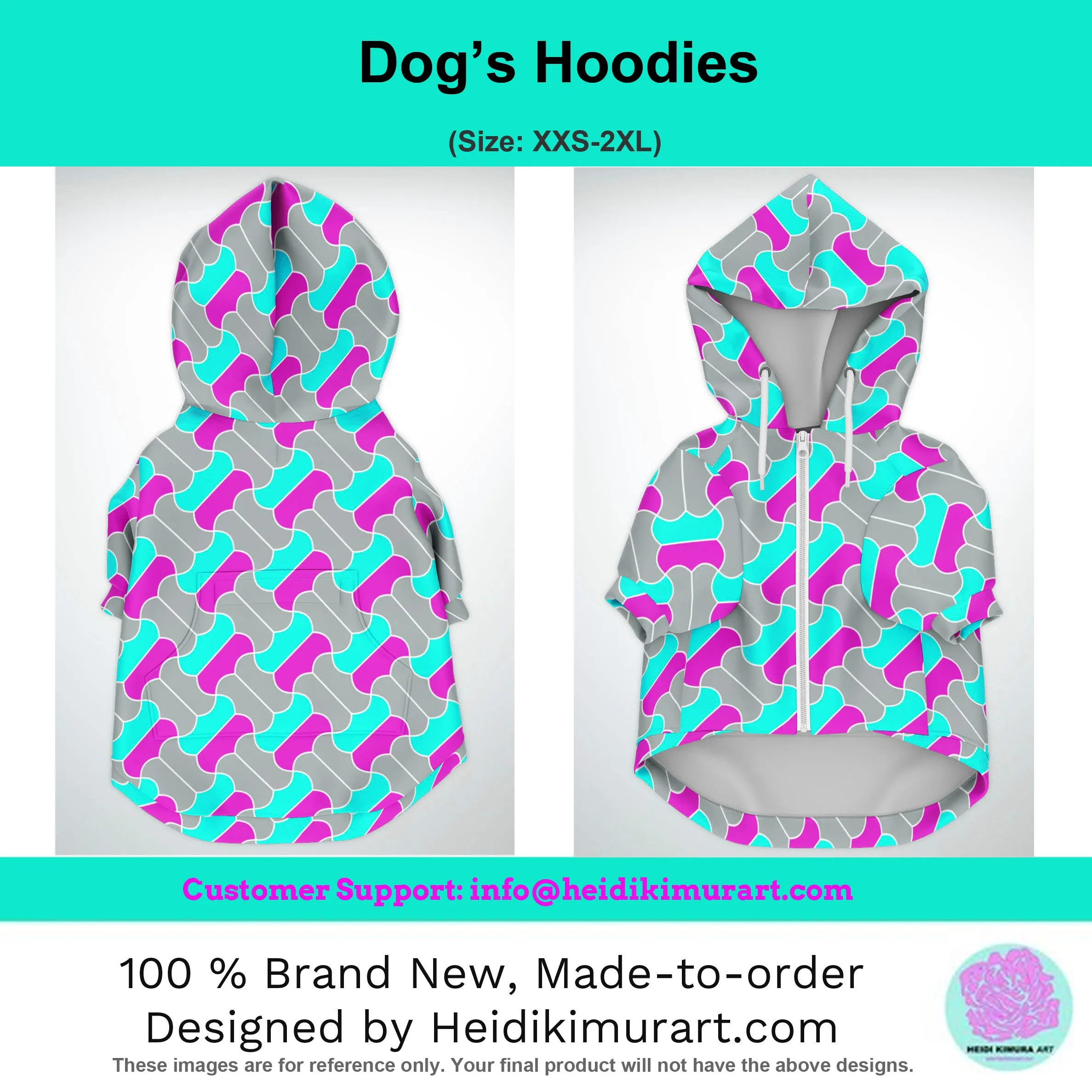 Rainbow Ombre Dog's Sweatshirt, Bright Colorful Designer Dog's Hoodie For Small to Extra Large Size Dogs