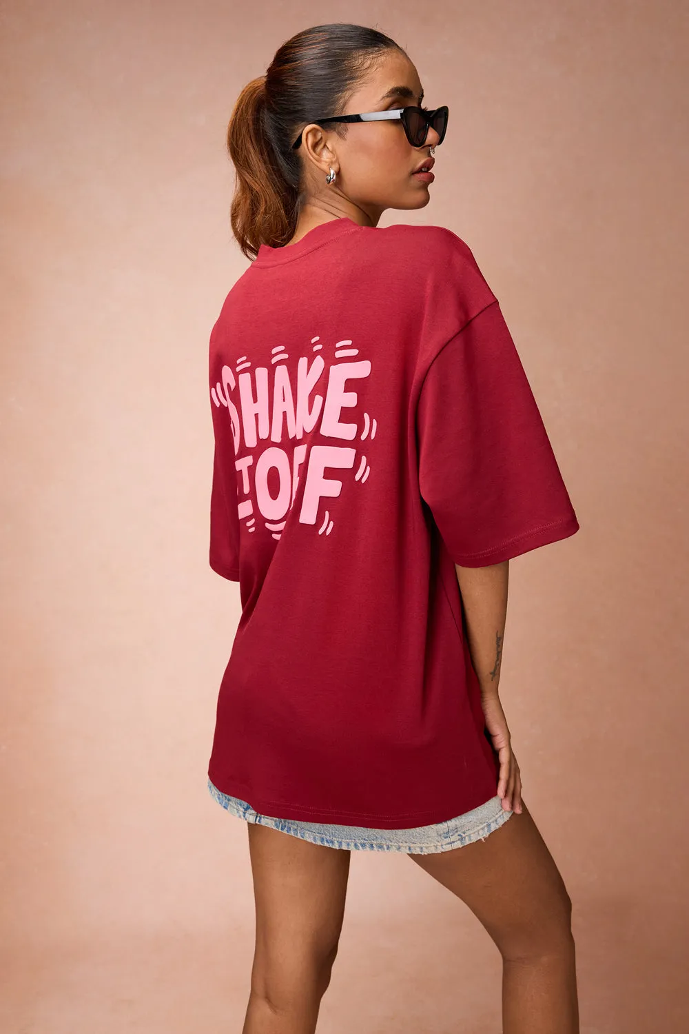 Women's Doggo Over All Red T-Shirt