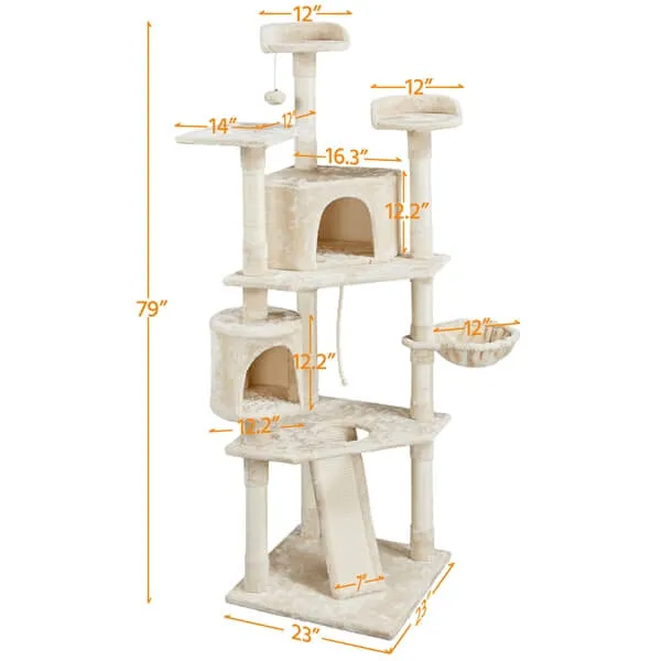 Yaheetech Cat Tree with Scratching Post 79 Inch