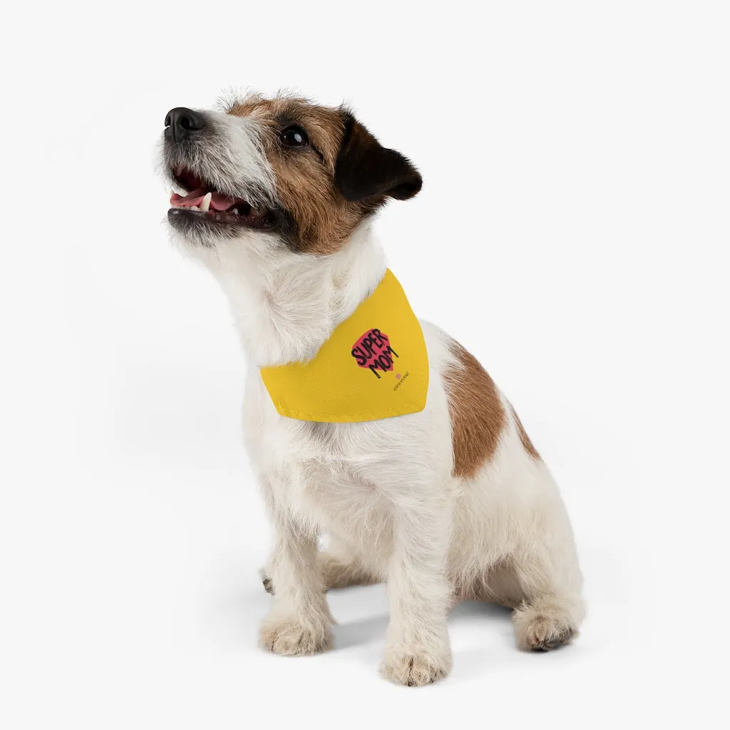 Yellow Pet Bandana Collar, Best Cute Mother's Day Special For Cat/ Dog Moms-Printed in USA