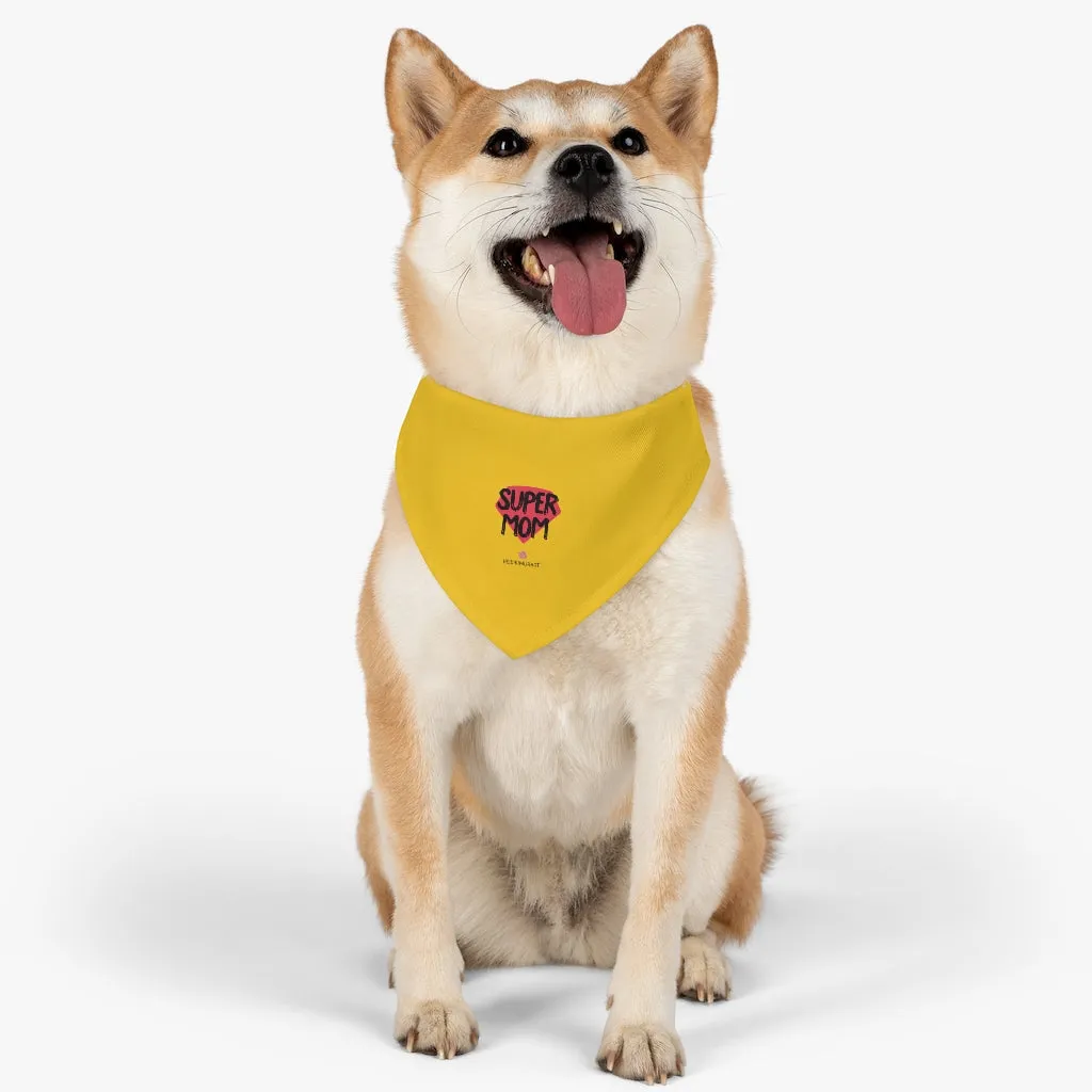 Yellow Pet Bandana Collar, Best Cute Mother's Day Special For Cat/ Dog Moms-Printed in USA