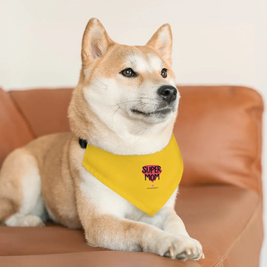 Yellow Pet Bandana Collar, Best Cute Mother's Day Special For Cat/ Dog Moms-Printed in USA