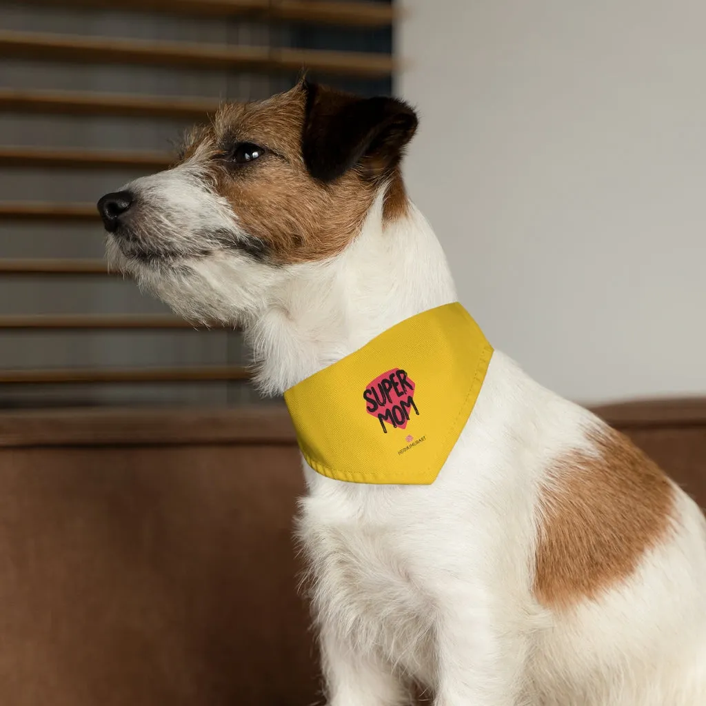 Yellow Pet Bandana Collar, Best Cute Mother's Day Special For Cat/ Dog Moms-Printed in USA