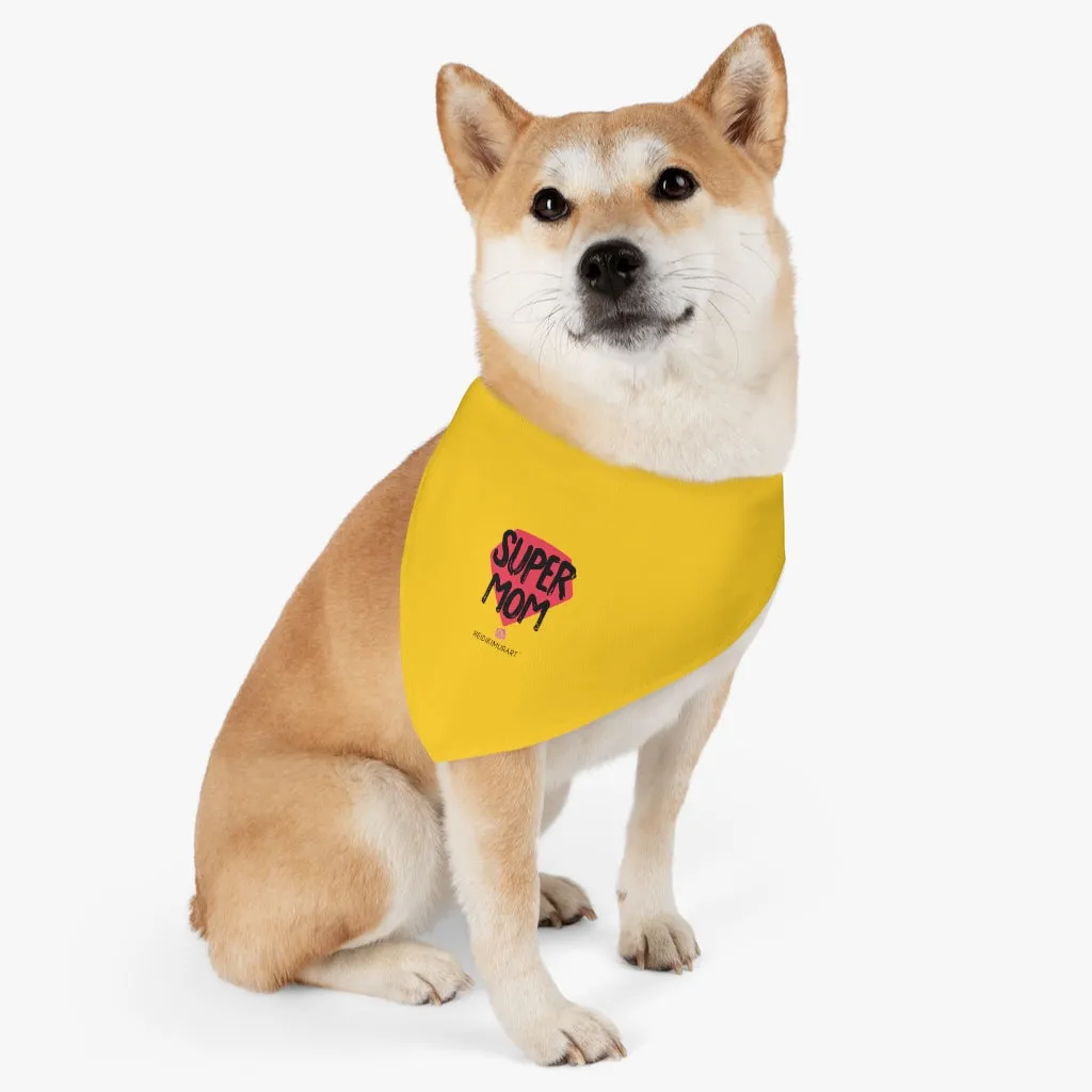Yellow Pet Bandana Collar, Best Cute Mother's Day Special For Cat/ Dog Moms-Printed in USA