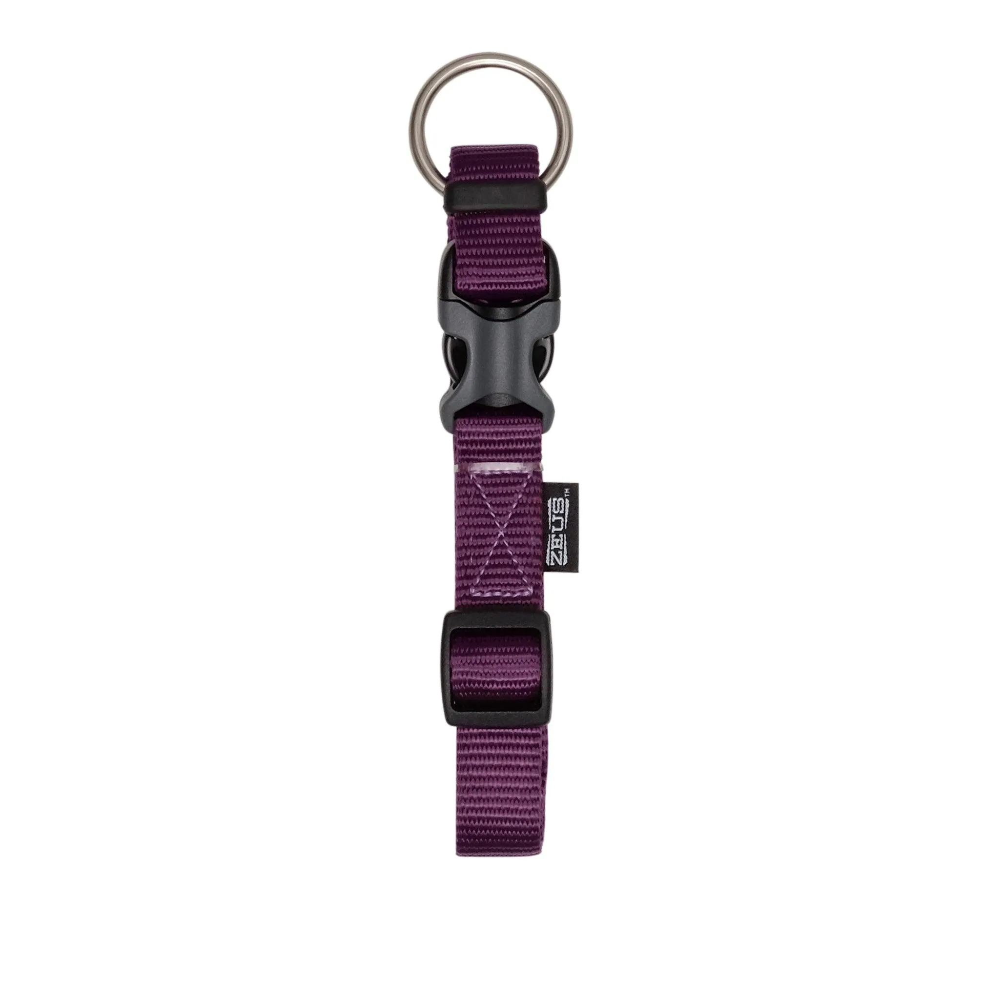 Zeus Adjustable Nylon Dog Collar Royal Purple